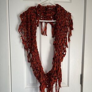 Mudd Orange Multicolor Infinity Scarf